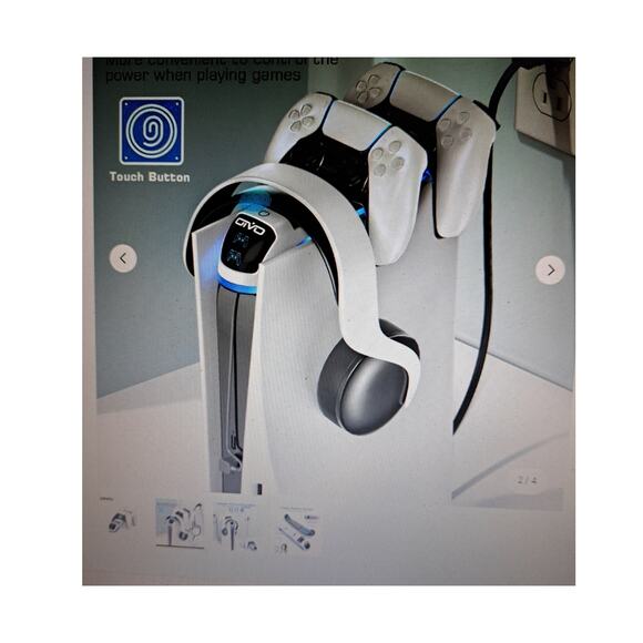NIB - Get TWO Oivo Controller Charging Station with Headset Holder for PS5 - Picture 2 of 4
